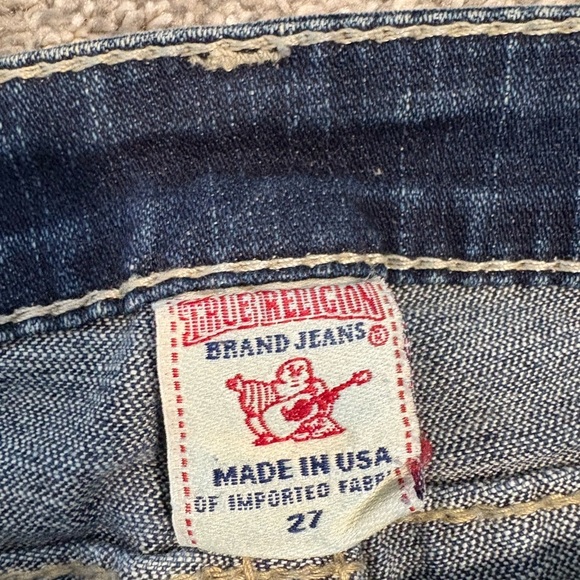 Y2K True Religion Women's Lowrise Straight Leg Jeans Size‎ 27 - Picture 4 of 9